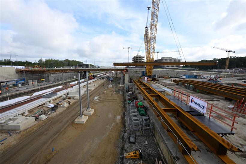 Imposant: die Baustelle auf Howald