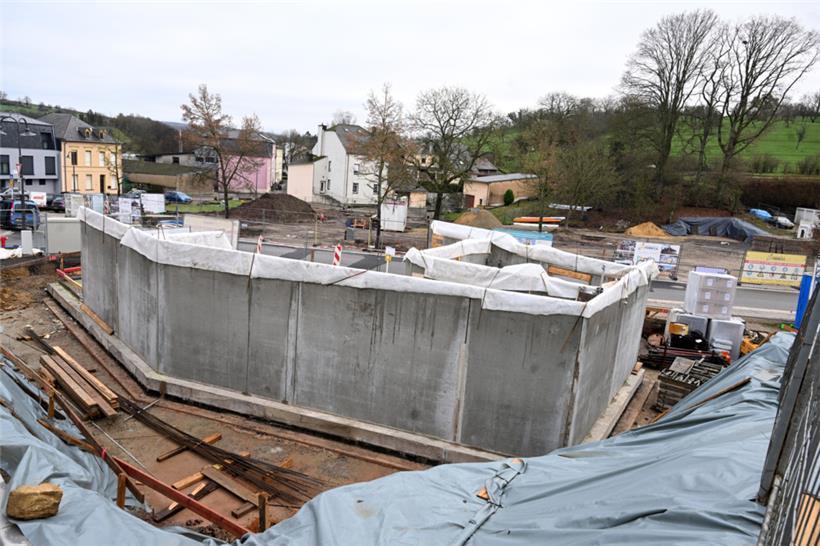 In Arbeit: der neue Vereinssaal in Greiveldingen