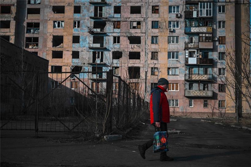 In Awdijiwka, einer Stadt an der Frontlinie bei Donezk, bereiten sich die Menschen auf den kommenden Krieg vor
