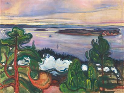 In Basel zu sehen: Edvard Munch, Zugrauch, 1900, Öl auf Leinwand, 84,5 x 109 cm, Munchmuseet, Oslo
