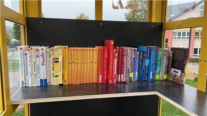 In Berburg (Gemeinde Manternach) befinden sich die Bücher in einer alten Telefonkabine
