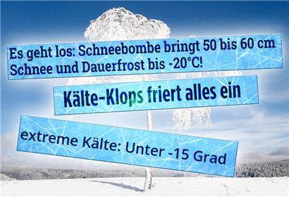 In Deutschland überbieten sich derzeit die Macher der Winter-Schlagzeilen
