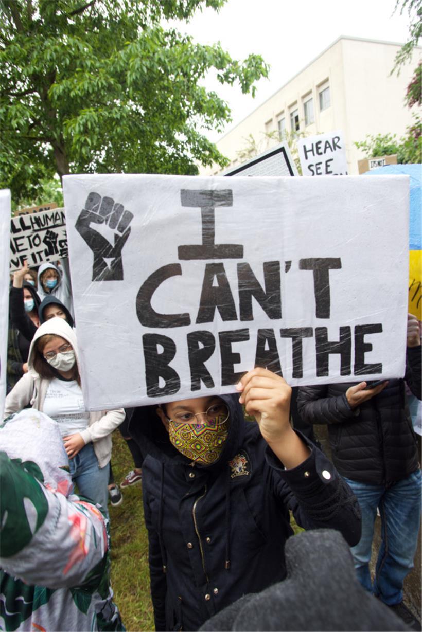 In Erinnerung an die Worte von George Floyd