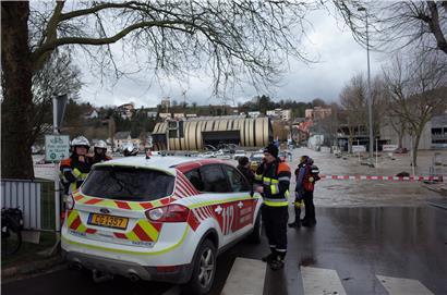 In Ettelbrück hat man sich gerade erst vom Hochwasser erholt (Foto vom 4.2.), jetzt kommt ein Sturm – und neuer Regen
