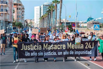 In Melilla, einer spanischen Exklave in Marokko, wurde dieser Tage an den ersten Jahrestag des Sturms von rund 2.000 Migranten auf die spanische Grenze erinnert, bei dem mindestens 23 Menschen ums Leben kamen
