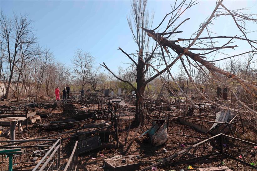 In Odessa wurde auch ein Friedhof beschossen
