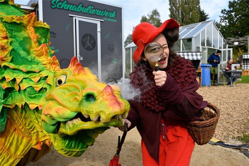 In Sanem hat am Wochenende Onil der Drache auf dem Matgesfest vorbeigeschaut
