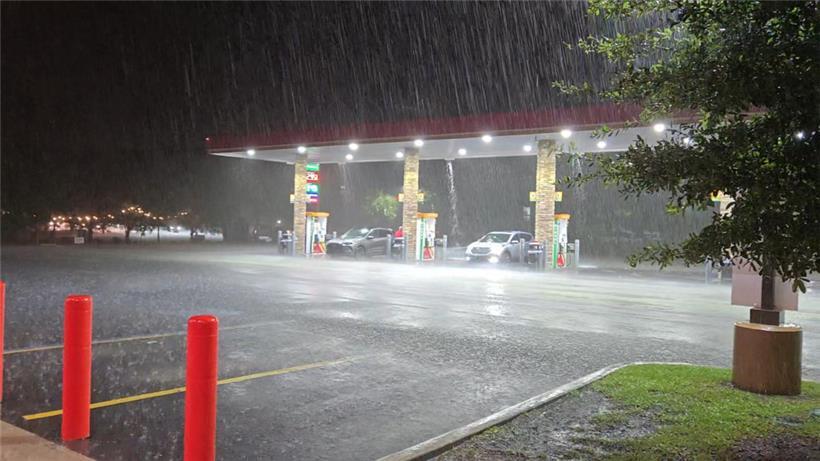 In St. Augustine an Floridas Ostküste schickt Milton am Mittwochmorgen bereits Vorboten voraus
