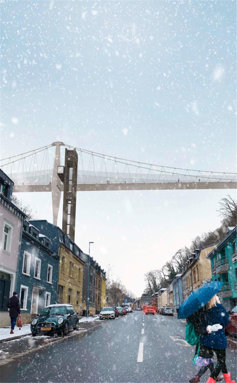 In Zukunft werden gen Himmel gerichtete Blicke in Neudorf wohl auf die neue Brüc...