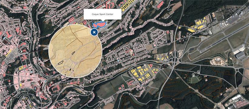 In dem digitalen Atlas wird z.B. erkennbar, dass sich früher hauptsächlich Weizenfelder im heutigen Europaviertel befanden

