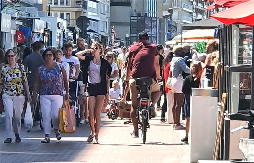 In den Fußgängerzonen herrscht Hochbetrieb
