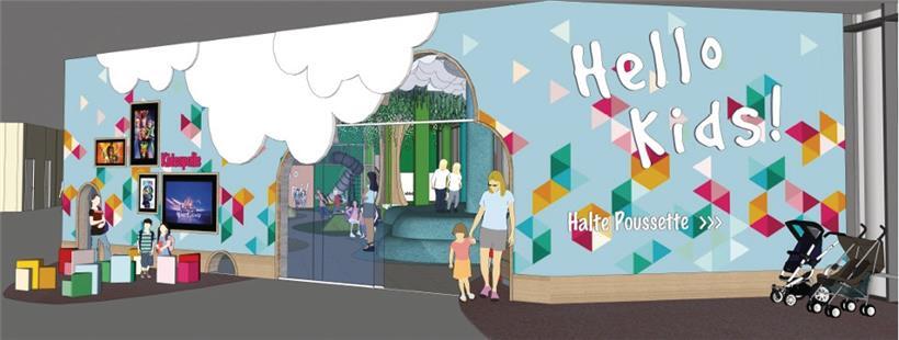 In den Kinokomplex integriert wird das „Kinderparadies“