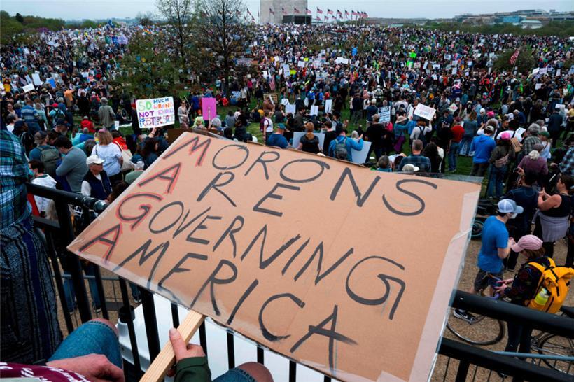 In den USA formiert sich der Widerstand gegen die Politik des US-Präsidenten 
