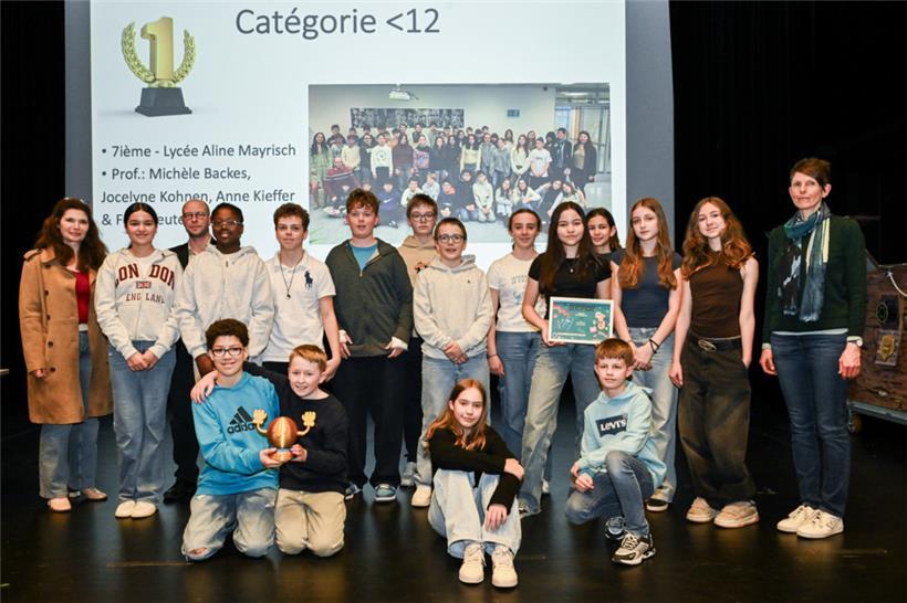 In der Altersklasse unter 13 Jahren ging der erste Preis an die 7e des Lycée Ali...