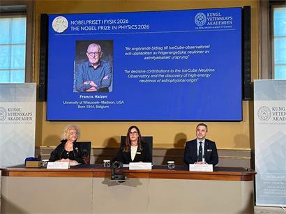 In der Königlich-Schwedischen Akademie der Wissenschaften wurde am Dienstag der Physik-Nobelpreisträger 2026 verkündet