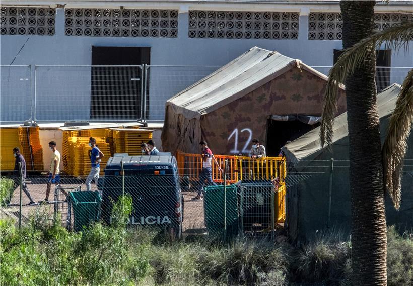 In der Militäreinrichtung Barranco Seco auf Gran Canaria sollen Migranten untergebracht werden
