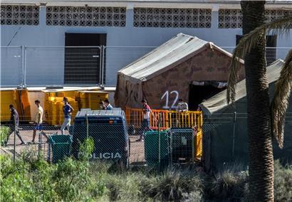 In der Militäreinrichtung Barranco Seco auf Gran Canaria sollen Migranten untergebracht werden
