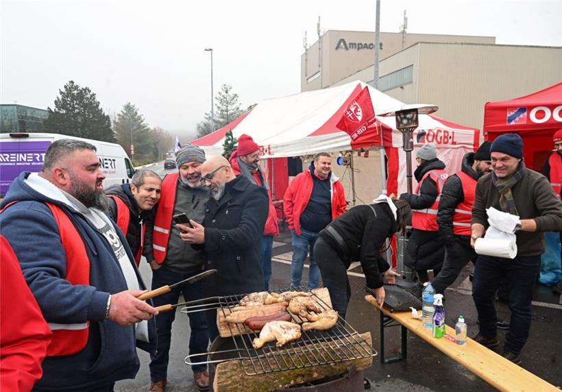 In der Mittagspause wurde vor Ampacet gegrillt
