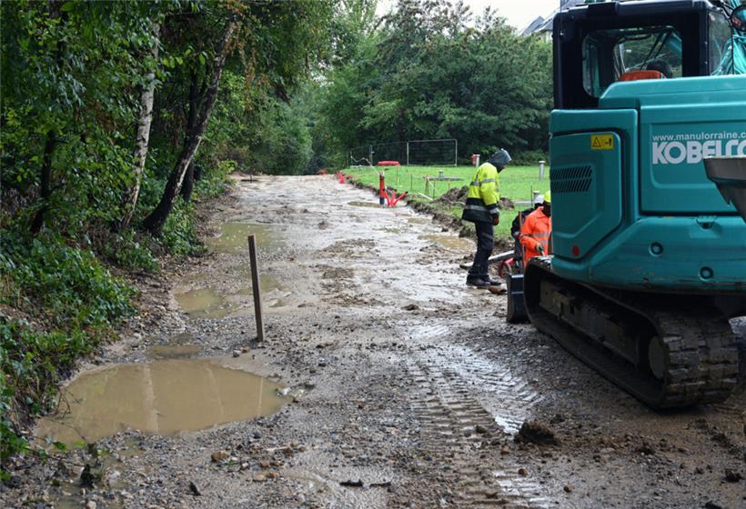 In der Nähe wird gerade ein neuer Radweg gebaut