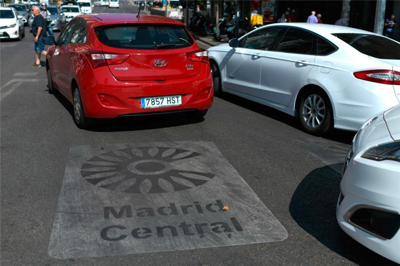 In der spanischen Hauptstadt gibt es bereits seit November 2018 mit dem System „Madrid Central“ Einschränkungen für den Autoverkehr wegen der zunehmenden Luftverschmutzung
