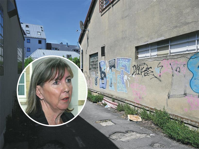 Hinterhof in der rue du Strasbourg, Tatort eines Todesfalls eines 75-jährigen Mannes am Samstag
