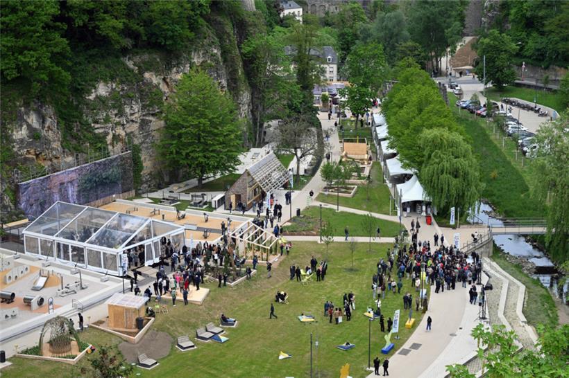 In grüner Umgebung wurde die Freiluftausstellung am Mittwoch offiziell eingeweiht
