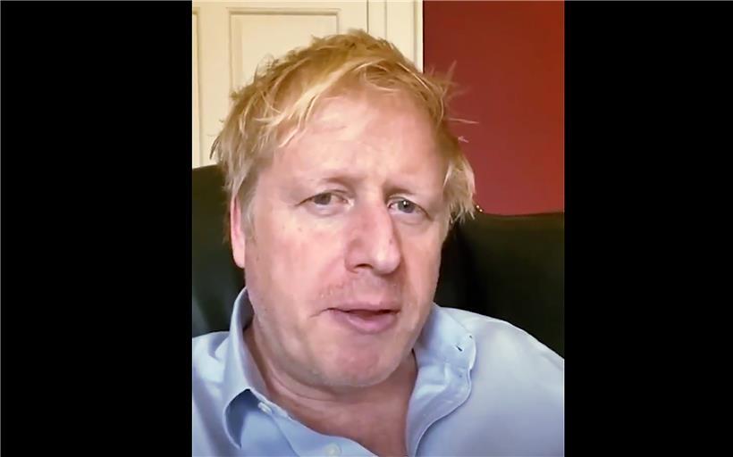 In seiner letzten Videobotschaft sah Boris Johnson schon angeschlagen aus
