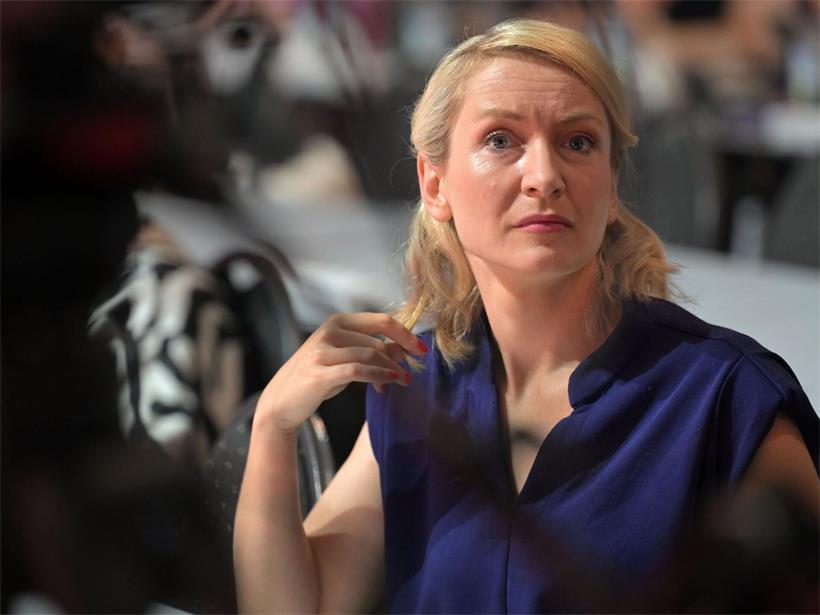 Ines Schwerdtner, Co-Vorsitzende der Partei Die Linke, will mit ihrem Team bis zur Wahl an über 30.000 Haustüren gewesen sein