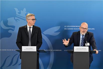 Innenminister Léon Gloden und der Generaldirektor der Immigrationsbehörde, Jean-Paul Reiter
