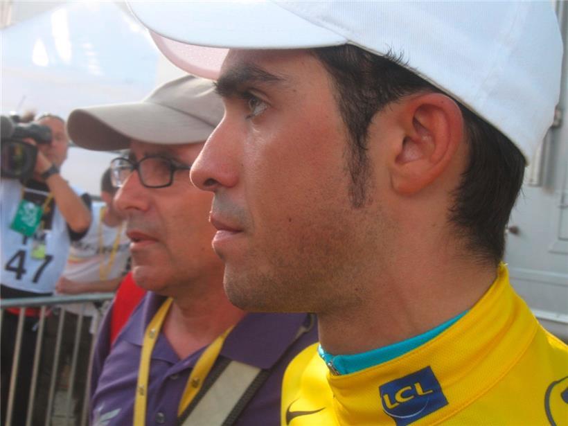 Ins Gelbe Trikot „gemogelt“: Alberto Contador
