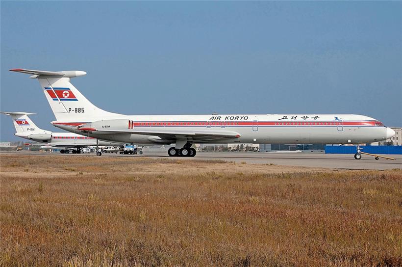 Insgesamt zehn Iljuschin Il-62M sollen 2021 noch im Einsatz gewesen sein, u.a. für die nordkoreanische Fluggesellschaft Air Koryo. Besonderes Merkmal des Typs: die vier am Heck montierten Triebwerke.
