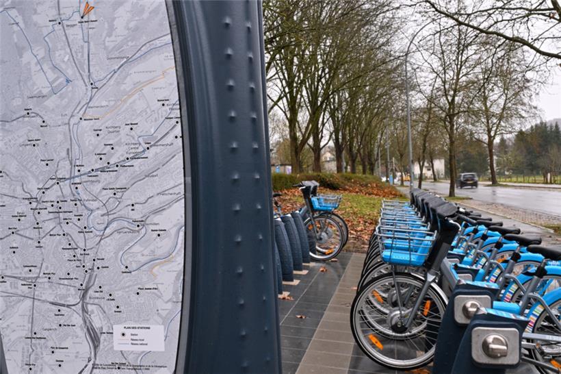 Inzwischen gibt es in Luxemburg-Stadt und Umgebung 144 Stationen des Fahrradverleihsystems
