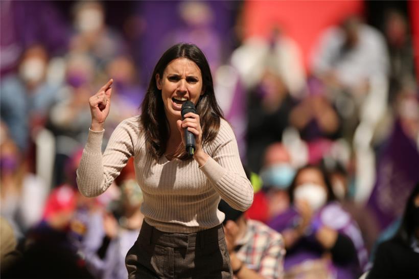 Irene Montero, Spaniens Gleichstellungsministerin und eine der Galionsfiguren der Linkspartei Podemos
