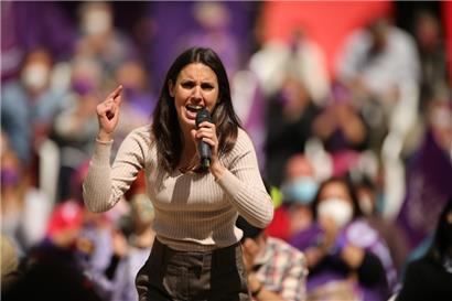 Irene Montero, Spaniens Gleichstellungsministerin und eine der Galionsfiguren der Linkspartei Podemos
