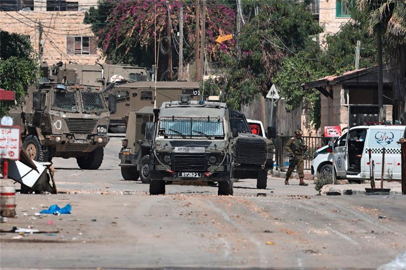Israelische Soldaten Mitte Juni in der West Bank
