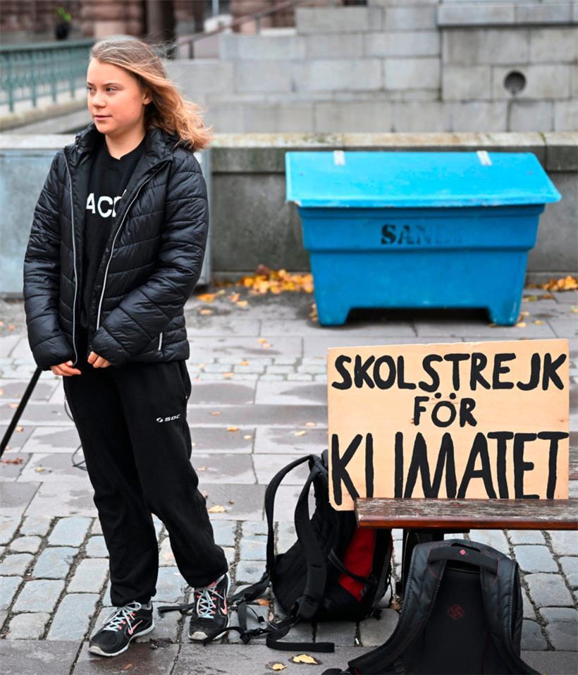 Ist dann mal weg: Die Aktivistin Greta Thunberg bleibt der Klimakonferenz demonstrativ fern
