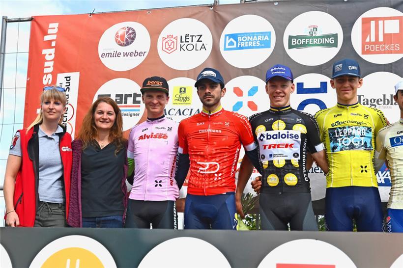 Ivan Centrone (rotes Trikot) führt nach der Königsetappe weiterhin die Bergwertung an
