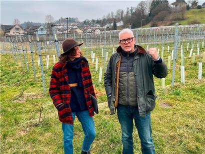 Jacqueline Achermann und Martin Wiederkehr nahmen uns mit auf die Spuren von Hermann Müller-Thurgau
