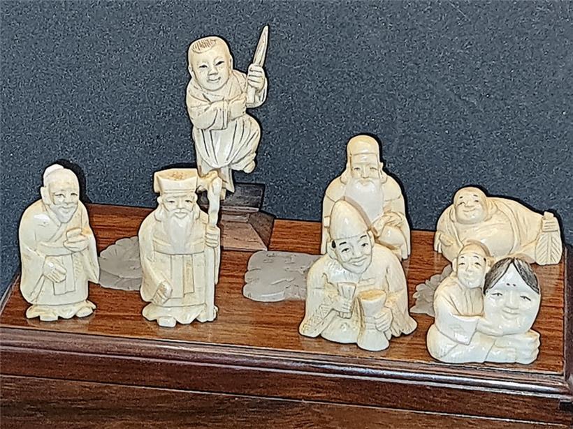 Japanische Netzuké sind bei Sammlern sehr beliebt
