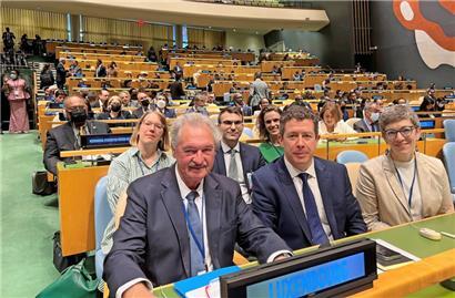 Jean Asselborn und die Luxemburger Delegation bei der UN-Generaldebatte in New York
