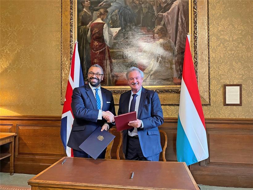 Jean Asselborn und sein britischer Amtskollege James Cleverly
