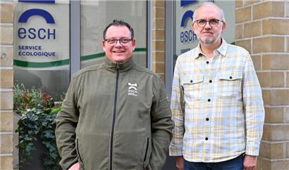 Jeannot Behm (l.) von der Gemeinde Esch und Jacques Mersch von BioMonitor
