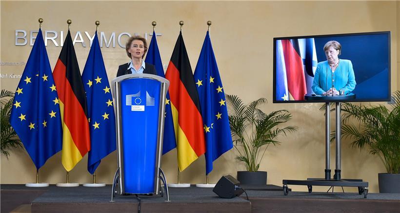 „Jeder Tag zählt“: Ursula von der Leyen und Angela Merkel wollen die EU voranbringen
