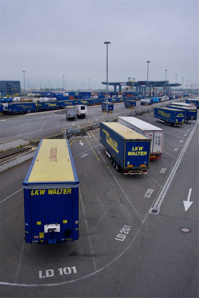 Jeder Trailer hat seinen vorgesehenen Stellplatz