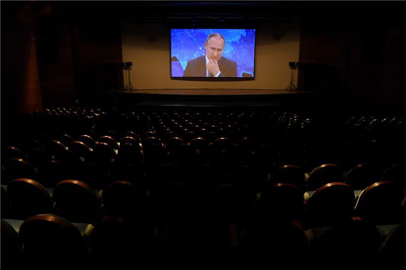 „Jeder kann betroffen sein“: Wladimir Putin bei einer Video-Pressekonferenz
