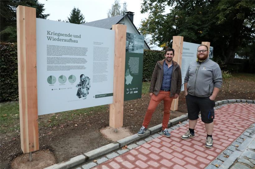 Jeff Gangler, Bürgermeister von Bauschleiden (links), und Misch Keiser, Präsiden...