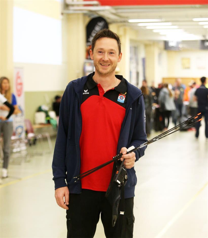 Jeff Henckels war bei den GT Open in doppelter Funktion unterwegs, erreichte sogar das Recurve-Achtelfinale
