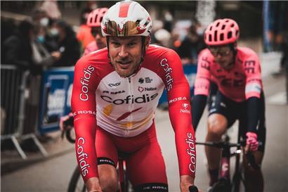 Jempy Drucker wird heute neben Christophe Laporte als Leader von Cofidis in das Rennen gehen
