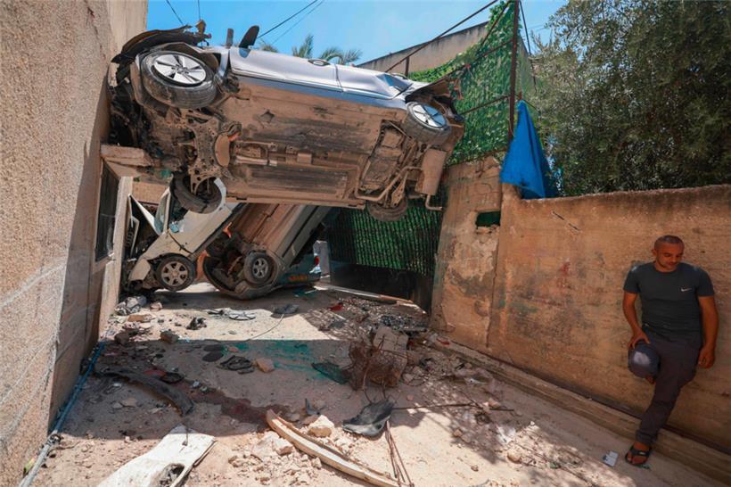 Jenin im Westjordanland nach einem israelischen Luftangriff am 6. August
