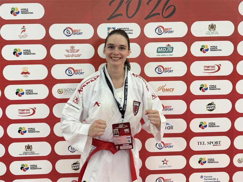 Jenny Warling mit ihrer erfolgreichen Klasse bei einem eindrucksvollen Auftritt in Rabat